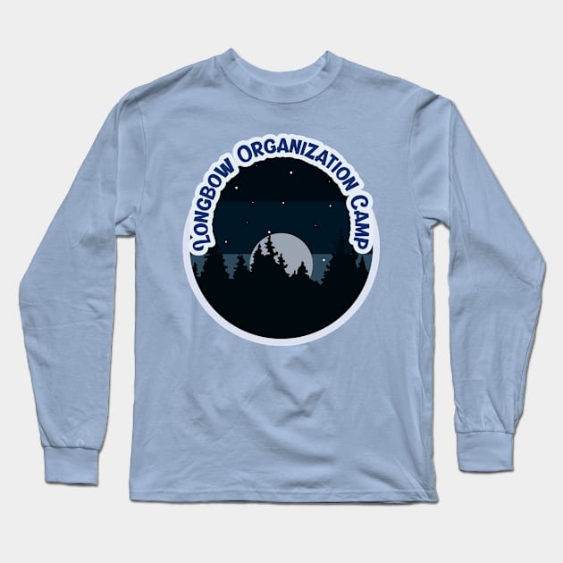 Longbow Organization Camp Campground Campground Camping Hiking and Backpacking through National Parks, Lakes, Campfires and Outdoors of California Long Sleeve T-Shirt by AbsurdStore